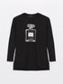 LC Waikiki Crew Neck Printed Long Sleeve Women's Sweatshirt Tunic